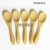 8 Tamanho Pequeno Spoons de Bambu Natural eeo-Friendly Mini Honey Spoons Cozinha Mini Coffee Teaspoon Crianças Sorvete Scoop 9 ~ 16cm Pro232