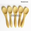 Stock! 8 Size Small bamboo Spoons Natural Eeo-Friendly Mini Honey Spoons Kitchen Mini Coffee Teaspoon Kids Ice Cream Scoop 9~16cm