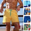 Été hommes survêtement Biker Shorts pantalons de plage avec cordon de serrage imprimé pantalons de survêtement Double Capris grande taille vêtements de sport