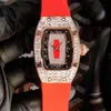 Män/kvinnor tittar på Richaer Mileres Luxury Designer Watch RM11 Mechanical Movement Quality Watch for Diamond Rose Case XSRTH