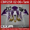 +Tank OEM-Verkleidungen für HONDA CBR 125R CBR 125 R CC CBR125R 2002 2003 2004 2005 2006 Karosserie 124No.92 CBR-125 CBR125RR 02-06 CBR-125R 125CC 02 03 04 05 06 Lila weiße Karosserie