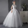 Outros vestidos de noiva 2022 Hign pescoço vestido vintage Flor Floras Princesa Vestido de Ball Simple Bridal Cuatom Made Vestido de Noiva