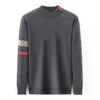 Najwyższej klasy Autum Winter Half Turtleeck Designer marka moda luksusowy dzianin mężczyzn ciepły wełniany sweter sweter mens odzieży 220817