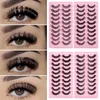 10 paires de faux cils Russie D Plus Curl Volumes cils en vrac réutilisables moelleux faux cils