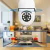 Telecamera di sorveglianza a bulbo Home wireless WiFi HD 360 rotazione panoramica telefono cellulare remoto per interni senza telecamere IP ad angolo morto