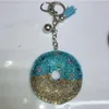 Keychains 2022 Cute Donut Women PU Leather Key Chain Fashion Jewelery For Handbag Girls Keychain