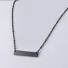 Blank Bar Pendant Necklace Stainless Steel Gold Rose Gold Silver Charm Pendants Jewelry For Buyer Own Engraving