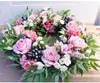 Guirnaldas de flores decorativas 22 "guirnalda de la puerta delantera artificial Floral Rose Flower Farmhouse Decor Christmas Party Wedding GarlandDecorati