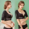 Kobiety Bustier Cafeine Cest Zebrane podporę piersi Liposuction Holder Bra Lift Anti Sagging Pod Bustu Cienka Korekta ramienia 220506