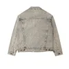 FW22 new limited denim shirt full body jacquard embroidered denim jacket men's and women's same long sleeves