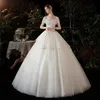 ثياب زفاف أخرى فستان 2022 قبالة ثوب كرة الكتف الأميرة شامبانج والعرائس البيضاء Vestido de Noivaother