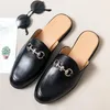 Sandals Mules Black Patent Leather Crocodile Men Shoes For Man Fashion Loafers Designer Luxury Casual Slip On