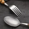 Dinnerware Set 18/10 Stainless Steel Tableware Natural Bamboo Hand Knife Fork Spoon Luxury Cutlery Set Flatware