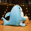 2025Cm Beautiful Round Bubble Bear Cat Shark Plush Toy Cartoon Animal Dolls Filled Soft Pillow For ldren Girls Birthday Gift J220729