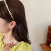 Accessori per capelli Fascia per capelli da donna Attraente strass lucido Imitazione di perle Fiore Foglia Cerchio per ragazze HoopHair flessibile