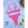 Micro Sexy Swimsuit Female Rib Bikini Set Push Up Women Swimwear Brazilian Swimming Suiling Suit 220621