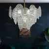 Pendelleuchten Licht Luxus Glas Kronleuchter Postmoderne minimalistische kreative Kunst Wohnzimmer Schlafzimmer Esszimmer Wasser Ripple LampPendant