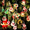 Strings Santa Claus Christmas Tree 20 Led String Lights Garland Snowflakes Decoratie Home Fairy Light Jaar Xmas Decorled Stringsled