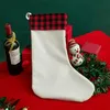 Sublimation Chaussette De Noël Festives Enfants Blanc Blanc DIY haute qualité cadeau 5 couleurs bonbons sacs Arbre pendentif