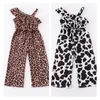 Girlymax Spring Summer Milk Silk Baby Kids Leopard Cow Stripe одежда для комбинезон