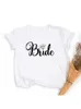 Novia despedida de soltera novias equipo dama de Honor verano Mujer camiseta Casual boda Mujer Tops Camisetas Mujer 220527