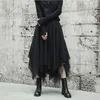 Saias Owen Seak Women Cotton Skirt High Street estilo vestido de baile roupas outono poeira lamas pretas