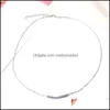 New Arrival Hoop Crystal Pendant Necklace For Women Fashion Elegant Miticolor Sier Gold Chain Jewelry Gift-Z Drop Delivery 2021 Necklaces