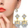 Stud Fashion 925 Srebrne kolczyki dla kobiet luksusowy kryształ cZ pusta gwiazda kolczyka biżuteria Bijoux BrincosStud Mill22