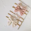 5PcsSet Baby Bow Fascia Fasce in nylon Fasce per capelli in cotone per bambini Ragazze Soft Hairband Accessori per capelli nati Toddler 220519