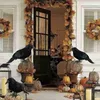 1pc Halloween noir corbeau modèle Simulation faux oiseau Animal effrayant jouets pour Halloween fête décoration de la maison horreur accessoires 220816