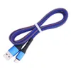 Typ C Micro USB -datakabel 1M Nylon Fastladdningstråd för Xiaomi Huawei Samsung Android -telefonladdningskabel