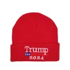 Cappello di lana lavorato a maglia Trump 2024 Campagna di decorazione americana Cappelli caldi e freddi per uomo e donna