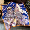 Arrivée 100 pur foulard en soie femmes cou cheveux Foulard Bandana carré petit bandeau Hijab imprimer Poncho foulards Pashmina