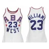 Nikivip Custom Retro #23 Chuck Williams 1973 Road H College Basketball Jersey Men Stitched White I alla storlekar 2XS-3XL 4XL 5XL Namn eller nummer