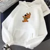 Kadın Hoodies Sweatshirts Kadın Büyük Boyutlu Sevimli Köpek Baskı Sweatshirt Harajuku Üst Giysiler Kapüşonlu Kadın Kış Kadınlar Uzun Kollu