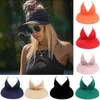 Visors Hat Women Visor Soleil Anti-ultraviolet Elastic Hollow Top extérieur à séchage rapide Hatvisors