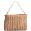 Evening Bags Hand Made Straw Bags for Women 2022 Summer Beaded Hand Designer Luxury Boho Weave Beach Rattan Shopper 220517