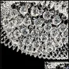 Outras miçangas soltas jóias de jóias claras de 20 mm de cristal pendurado bolas de vidro facetado Prism Candelier pingentes curta otttr