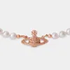 أزياء فيفيان ويست كوين بيرل زحل كامل قلادة الماس الكلاسيكية المجوهرات النسائية متعددة الاستخدامات الترقوة جراد البحر