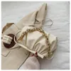 Épaules à chaîne épaisses pour les femmes Pu en cuir plissé nuage simple crossbody décontracté concepteur de sacs de sacs 220810