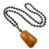 Pendant Necklaces Nepalese Resin Water Drop Peacock Pendants Bohemian Necklace Men Women Wood Bead Long Chain Ethnic Jewelry Accessories Ell