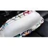 Steering Wheel Leather Cartoon Cute Cubre Volante Car Lip Printed Car Accessories Interior Woman Couvre Volante Voiture J220808