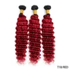 1B/Burgundy Ombre Hair Extensions 1B 99J Brazilian Kinky Curly Hair Weave Red Remy Ombre Human Hair 3 4 Bundles