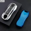 Carbon Fiber Grain TPU Car Key Case Remote Protect Frame Cover For Porsche Cayenne Panamera 2020 911 992 971 Carrera Taycan5445436