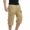 Shorts décontractés hommes été Camouflage coton Cargo Camo pantalons courts Homme sans ceinture baisse mollet longueur 220722