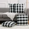 2022 Christmas Red And Black Plaid Cloth Pillowcase Square Pillow Cover Pillowcases Polyester Throw Pillow Case Geometric