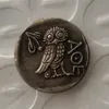 G02 rare pièce ancienne antique Athènes grec argent Drachm Atena Grèce hibou Drac laiton artisanat ornements réplique coins2910895