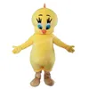 Costume della mascotte dell'uccello giallo di Halloween Costume da personaggio dei cartoni animati di alta qualità Completo unisex per adulti Vestito di carnevale di Natale