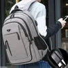 Big Capacity Men Backpack Laptop 156 Oxford Grey Solid High School Bags Teen College Student Back Pack Multifunktionell Bagpack 220716