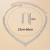 Trendy Crystals Necklace Earrings Jewelry Set Aesthetic Women Bridal Accessories Statement African Piercing Wedding Jewelry Female8385181